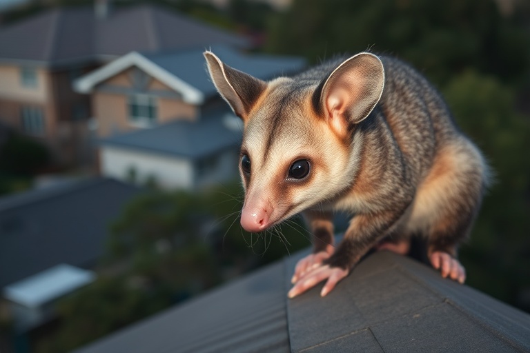 Possum in Lara residential area